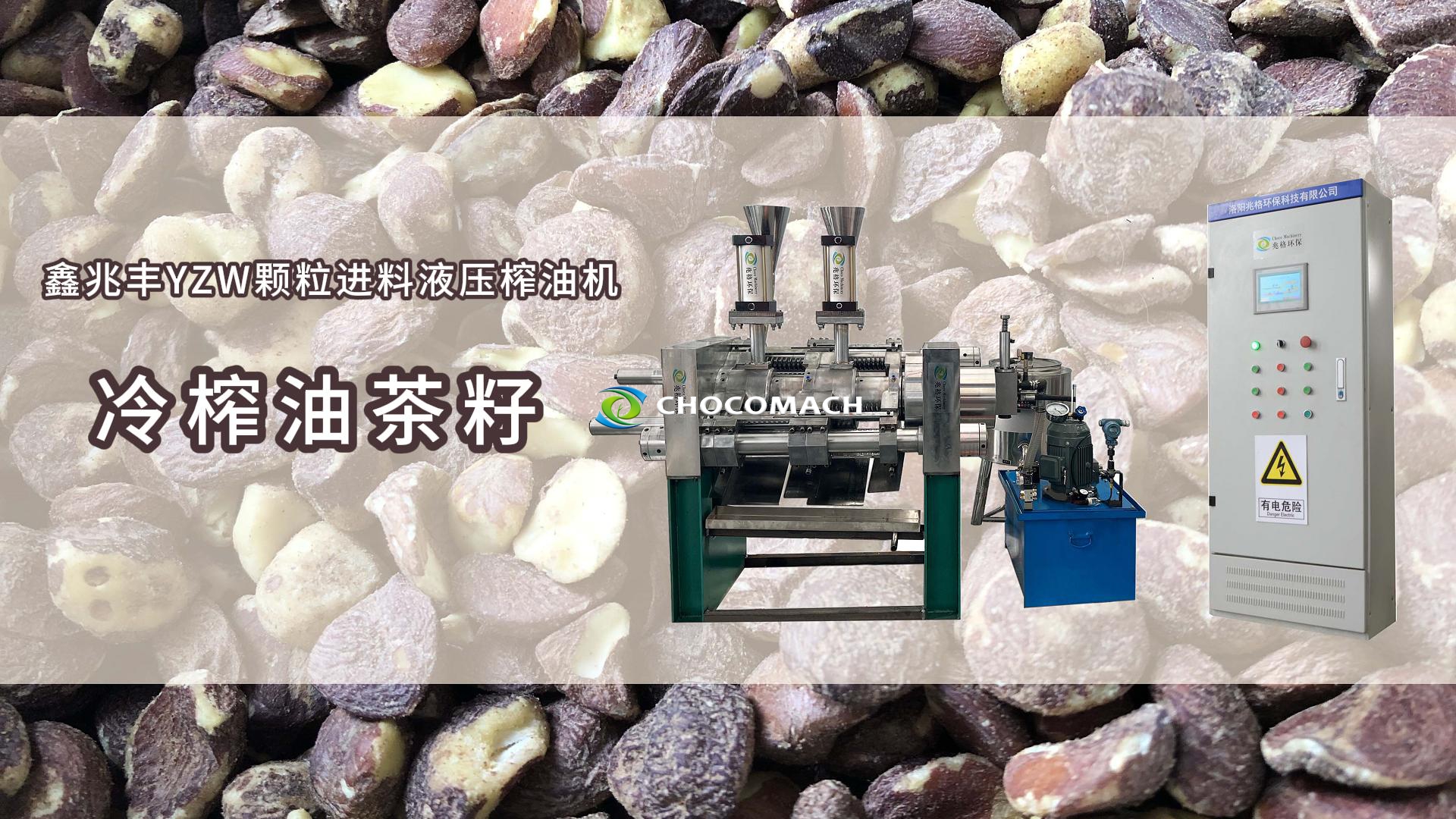 鑫兆豐全自動液壓榨油機(jī)壓榨茶籽油視頻